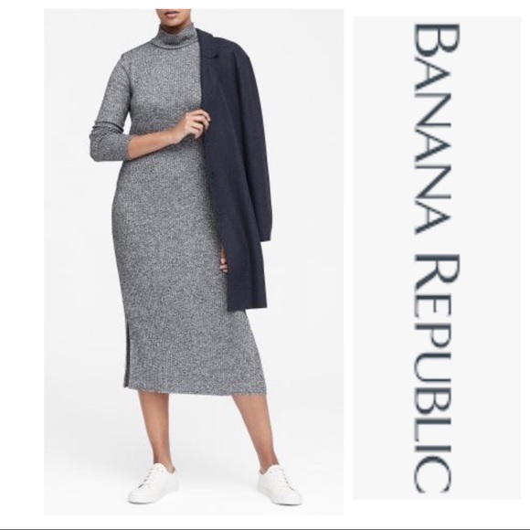 Banana Republic Ribbed Turtleneck Dress - Picture 2 of 9